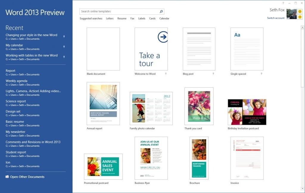 Tổng thích hợp những khuôn mẫu template Word đẹp nhất và những nội dung mới mẻ vô Word 2013
