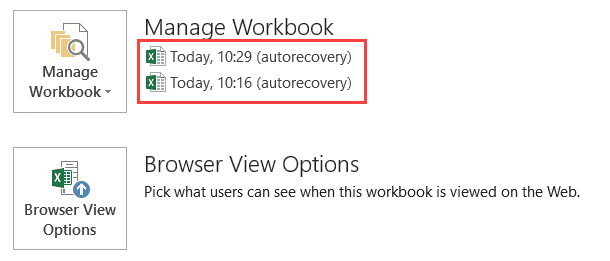 image Recover Previous Versions of the Excel file 2
