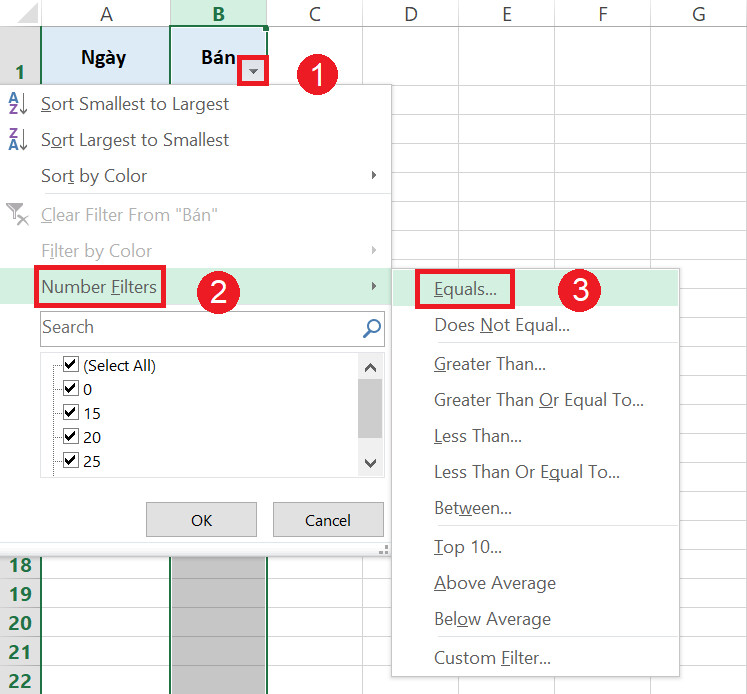 Cách dùng hàm xóa dòng có điều kiện trong Excel để xóa dòng chứa giá trị 0