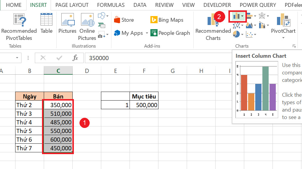 Vẽ biểu đồ đường có thể giúp bạn hiển thị đầy đủ và rõ ràng các dữ liệu trong Excel, đặc biệt khi làm việc với bảng tính 2007 hay