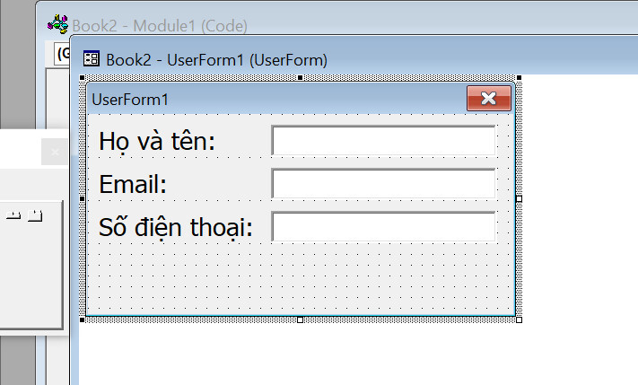 Hướng dẫn chi tiết các bước tạo form nhập liệu bằng VBA Excel