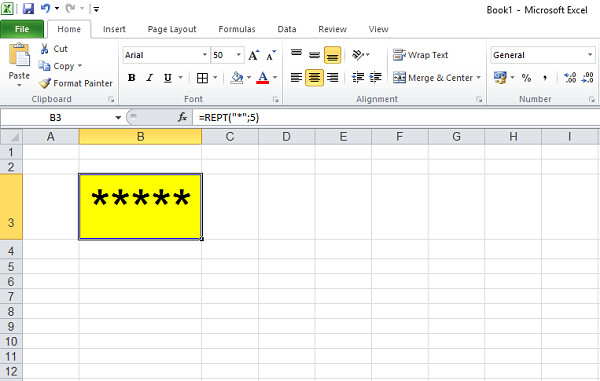 Cách sử dụng hàm REPT trong Excel để lặp lại chuỗi văn bản hoặc số 1