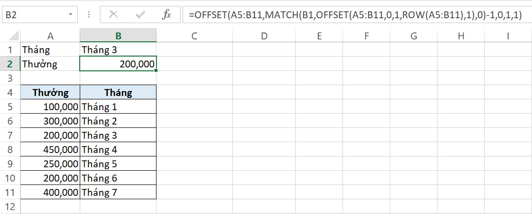 Giới thiệu về hàm OFFSET và các cách kết hợp hàm OFFSET trong Excel