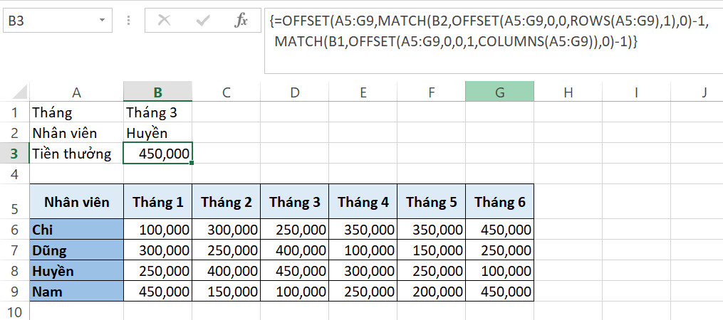 Giới thiệu về hàm OFFSET và các cách kết hợp hàm OFFSET trong Excel