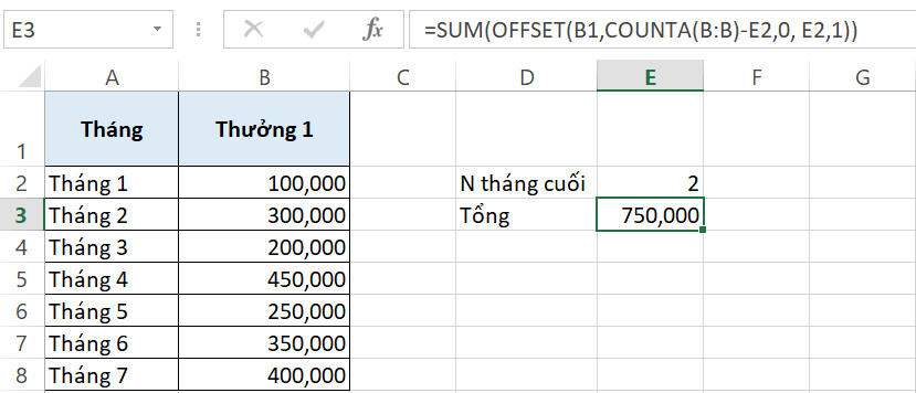 Giới thiệu về hàm OFFSET và các cách kết hợp hàm OFFSET trong Excel