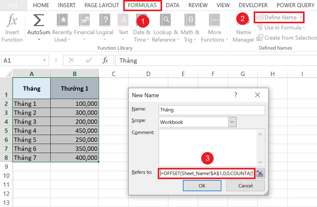 Giới thiệu về hàm OFFSET và các cách kết hợp hàm OFFSET trong Excel