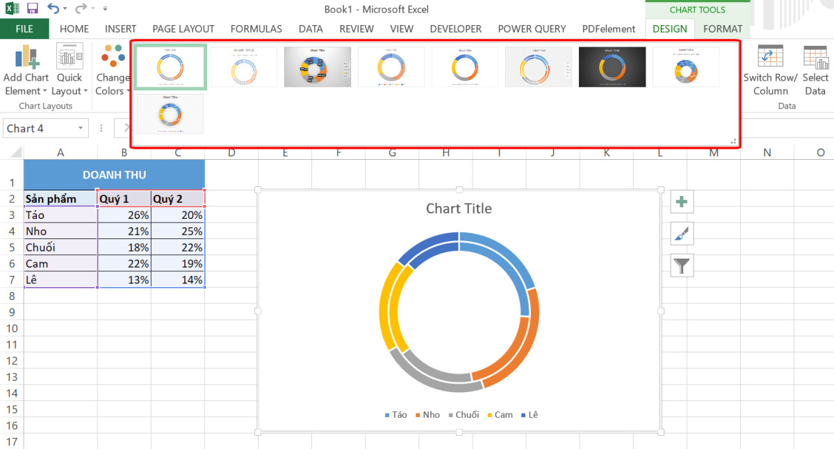 Biểu đồ tròn Excel giúp bạn thể hiện tỷ lệ số liệu một cách dễ dàng và sinh động. Với tính năng đồ họa của Excel, bạn có thể tạo ra biểu đồ tròn theo ý muốn của mình. Hãy xem hình ảnh liên quan để tìm hiểu thêm về cách tạo biểu đồ tròn trong Excel.