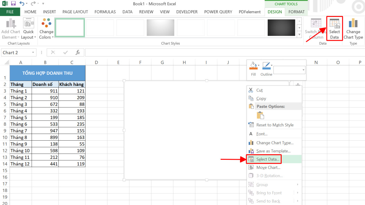Hướng dẫn cách vẽ biểu đồ 2 trục tung trong Excel đơn giản 5