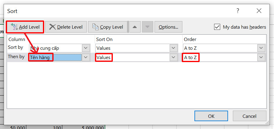Hướng dẫn cách sắp xếp thứ tự ABC trong Excel nhanh chóng