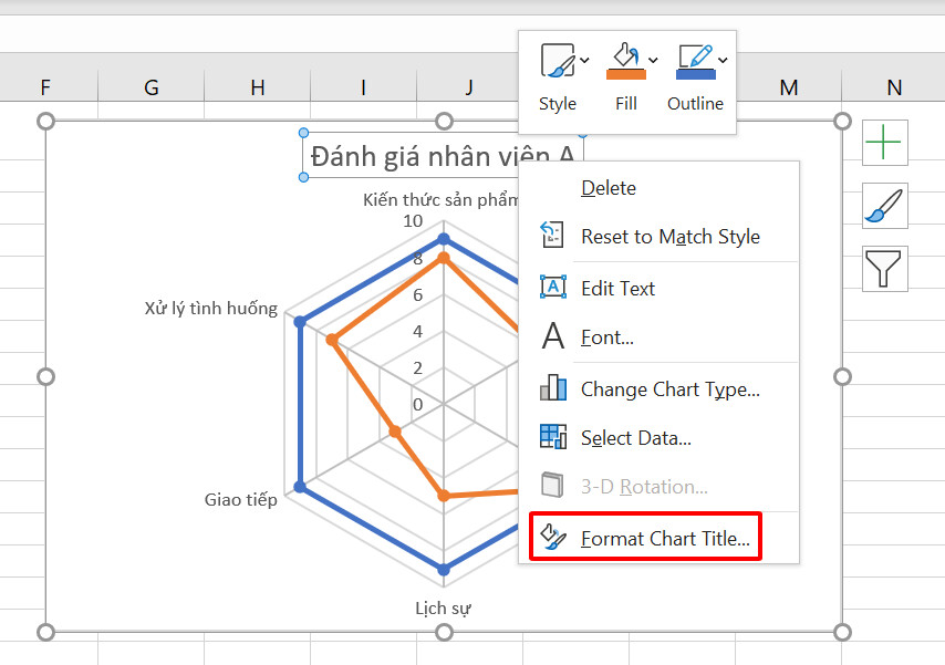 Cách vẽ biểu đồ mạng nhện trong Excel: Hướng dẫn chi tiết và dễ hiểu