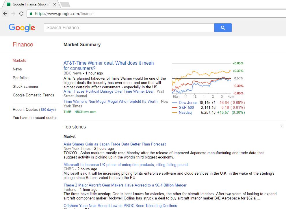 Hướng dẫn cách lấy dữ liệu Excel về tài chính từ Google Finance