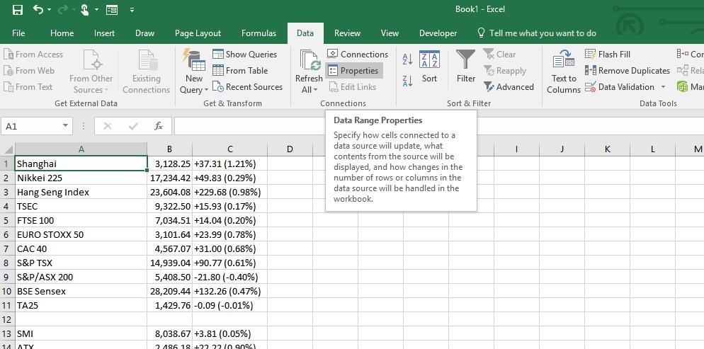 Hướng dẫn cách lấy dữ liệu Excel về tài chính từ Google Finance