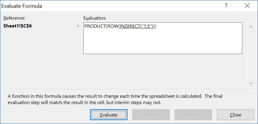 Hướng dẫn tính giai thừa trong Excel bằng công thức mảng