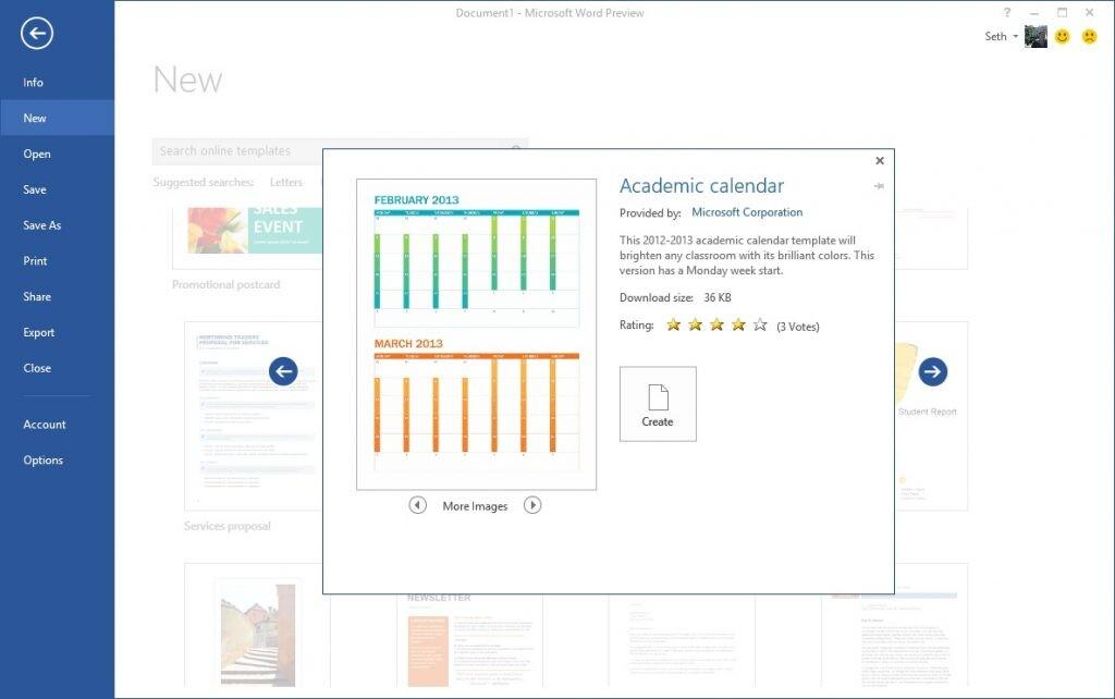 Tổng hợp các mẫu template Word đẹp và các nội dung mới trong Word 2013