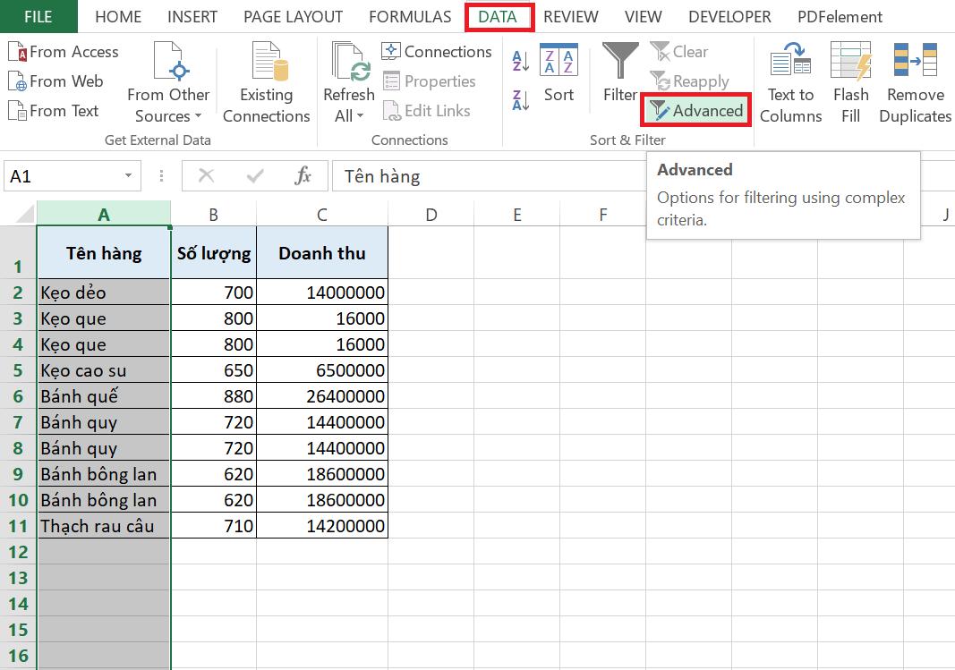 Hướng dẫn lọc ra danh sách duy nhất từ những dữ liệu trùng trong Excel
