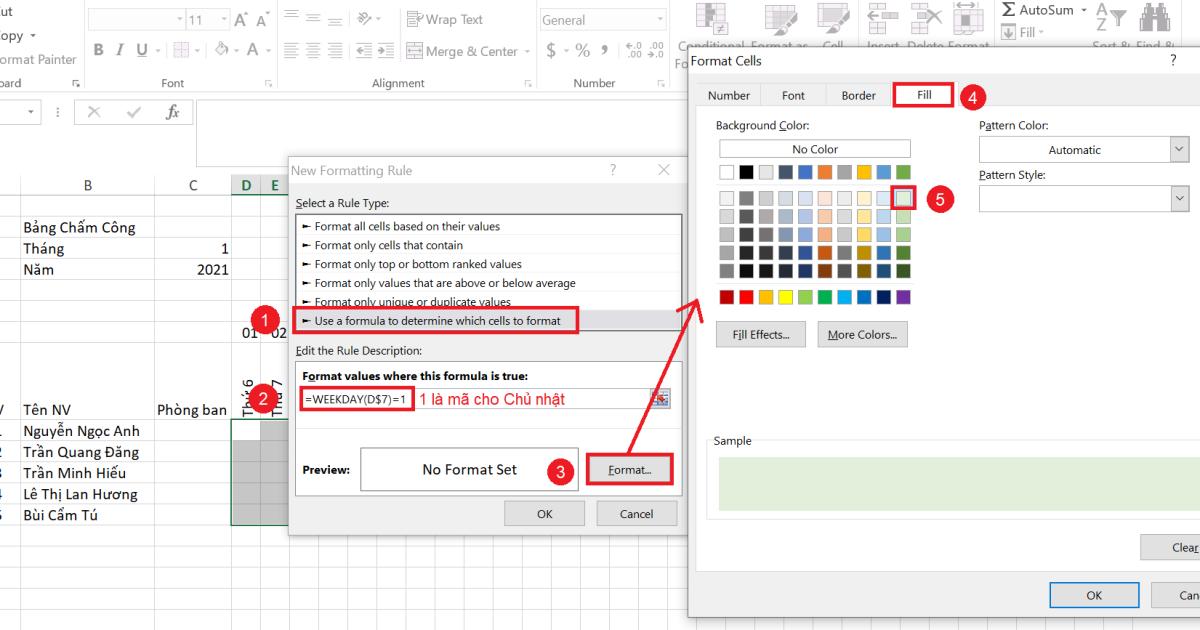 Chia sẻ bảng chấm công 2023 trên Excel dành cho kế toán tiền lương