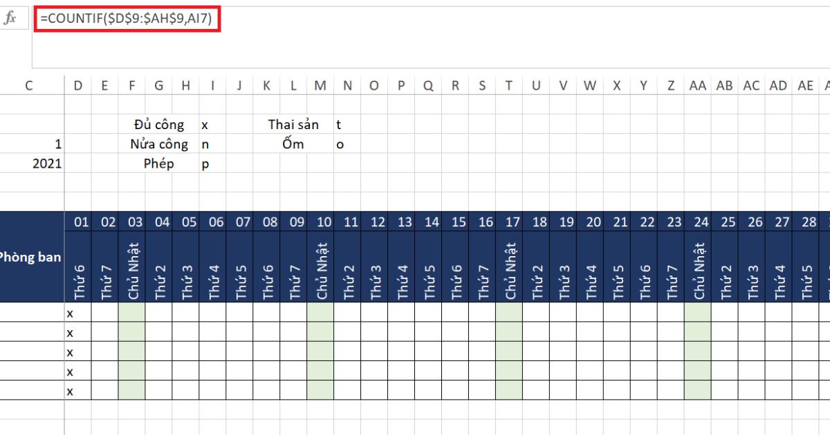 Chia sẻ bảng chấm công 2023 trên Excel dành cho kế toán tiền lương