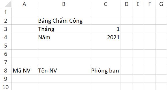 Chia sẻ bảng chấm công 2023 trên Excel dành cho kế toán tiền lương