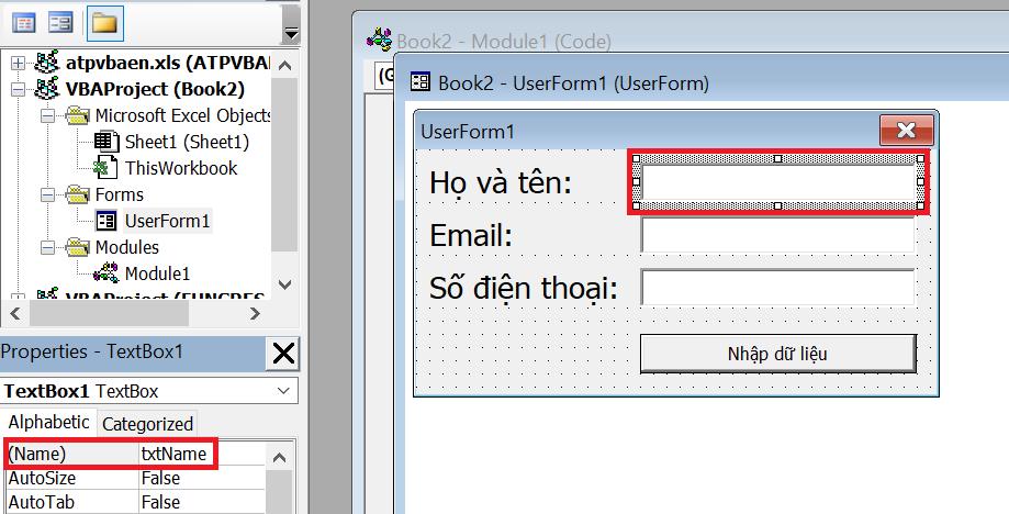 Hướng dẫn chi tiết các bước tạo form nhập liệu bằng VBA Excel