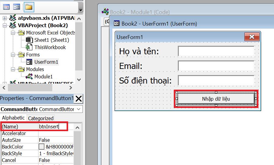 Hướng dẫn chi tiết các bước tạo form nhập liệu bằng VBA Excel