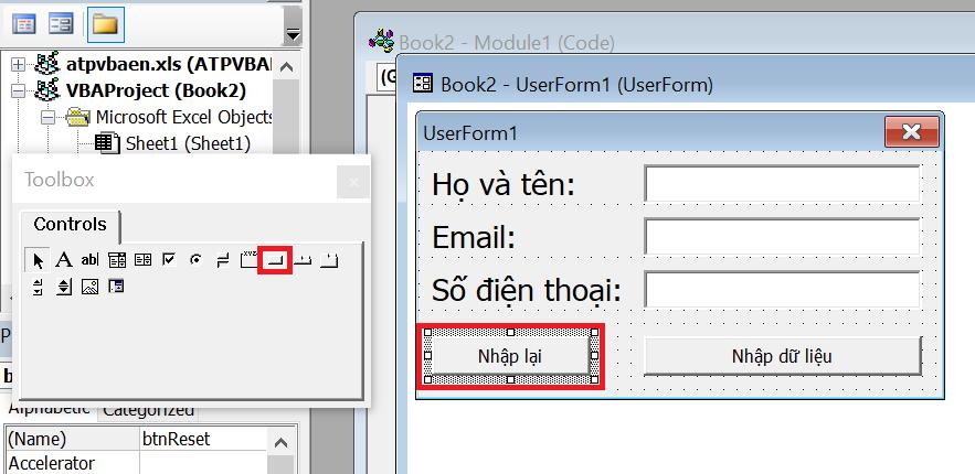 Hướng dẫn chi tiết các bước tạo form nhập liệu bằng VBA Excel