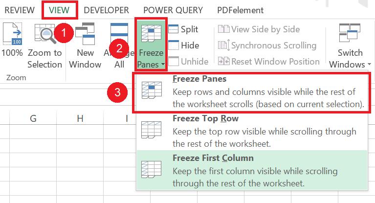 Hướng dẫn đóng băng Excel bằng tính năng Freeze Panes trong Excel