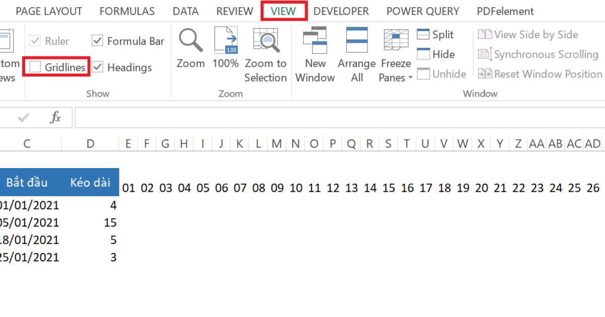 Hướng dẫn tạo biểu đồ Gantt trong Excel bằng Conditional Formatting
