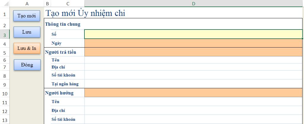 Hướng dẫn sử dụng VBA để tạo menu Excel liên kết nhiều chức năng