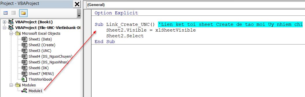 Hướng dẫn sử dụng VBA để tạo menu Excel liên kết nhiều chức năng