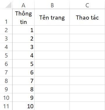 Hướng dẫn cách tạo mục lục trong Excel di chuyển giữa các trang tính