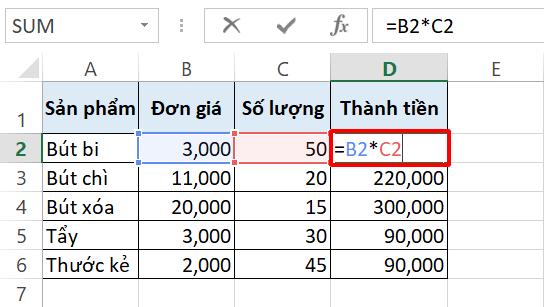 Hướng dẫn thao tác với các phím tắt hiện công thức trong Excel