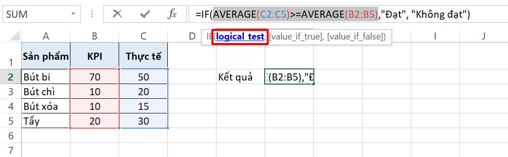 Hướng dẫn thao tác với các phím tắt hiện công thức trong Excel