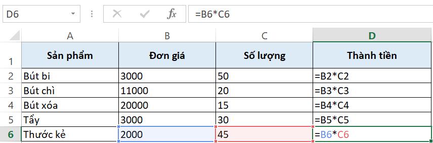 Hướng dẫn thao tác với các phím tắt hiện công thức trong Excel