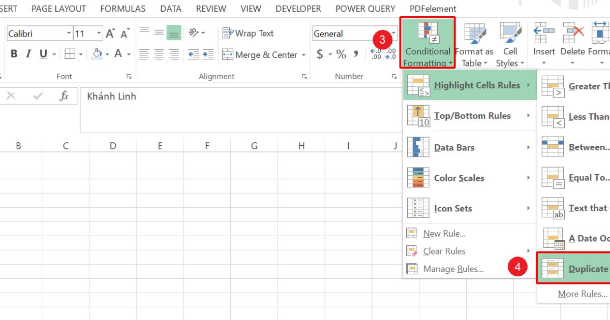 Cách tìm kiếm và lọc dữ liệu không trùng nhau trong Excel