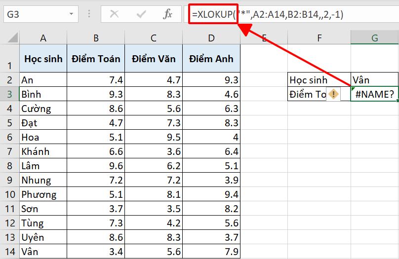 Tìm hiểu lỗi NAME trong Excel (#NAME?): Nguyên nhân và giải pháp