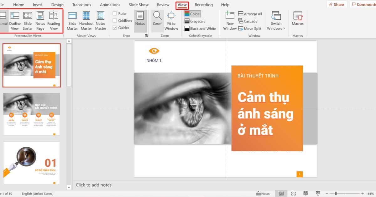 Hướng dẫn 6 cách hiển thị slide trong PowerPoint với menu View