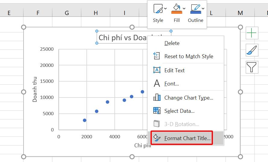 HƯỚNG DẪN VẼ BIỂU ĐỒ PHÂN TÁN (SCATTER PLOT) TRONG EXCEL