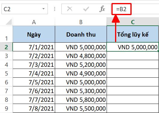 5 CÁCH TÍNH LŨY KẾ NHANH CHÓNG VÀ ĐƠN GIẢN TRÊN EXCEL