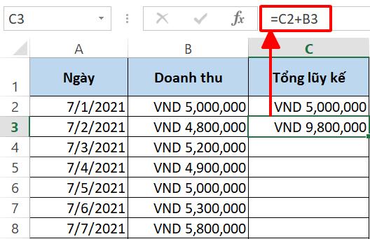 5 CÁCH TÍNH LŨY KẾ NHANH CHÓNG VÀ ĐƠN GIẢN TRÊN EXCEL