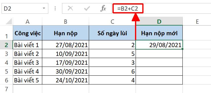 Hướng dẫn cách cộng ngày trong Excel đơn giản và nhanh chóng