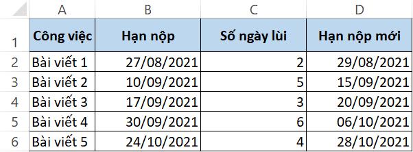 Hướng dẫn cách cộng ngày trong Excel đơn giản và nhanh chóng