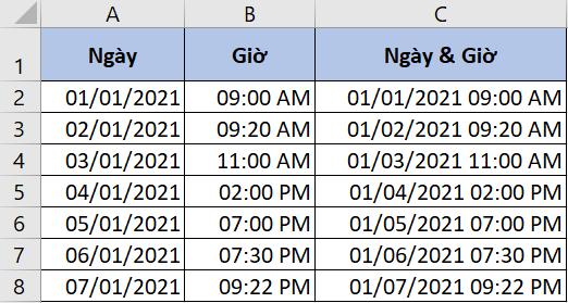 Hướng dẫn cách kết hợp ngày và giờ trong Excel đơn giản nhất