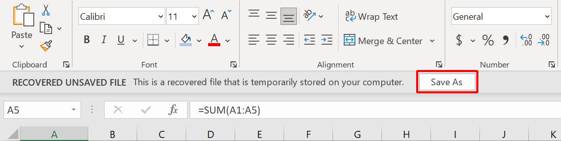 Hướng dẫn cách lấy lại file Excel chưa lưu, bị lưu đè, lưu trên đám mây
