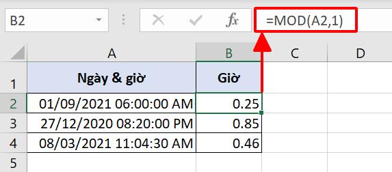 Hướng dẫn 3 cách chuyển đổi giờ ra số trong Excel đơn giản nhất
