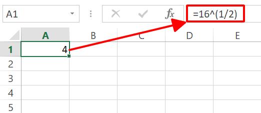 Tính căn bậc 2 bằng công thức mũ