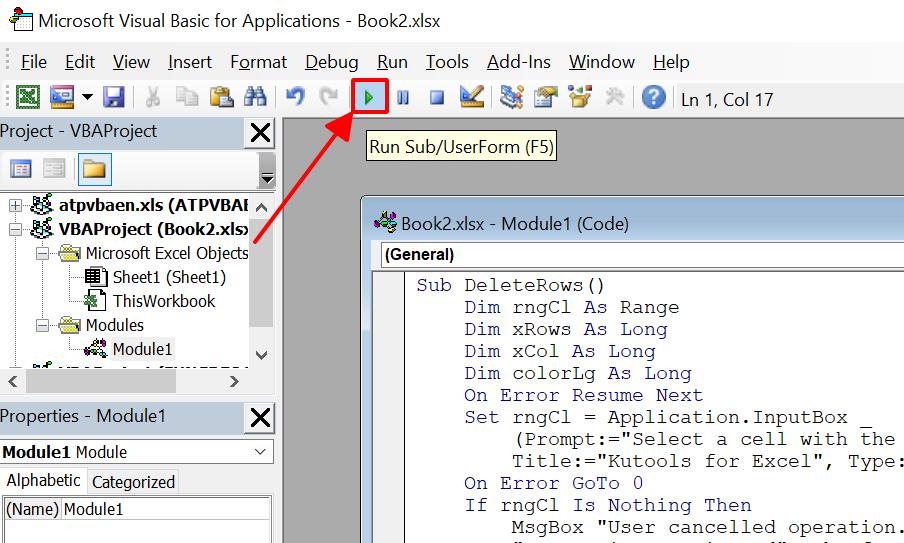 Cách xóa dòng trong Excel dựa theo màu sắc