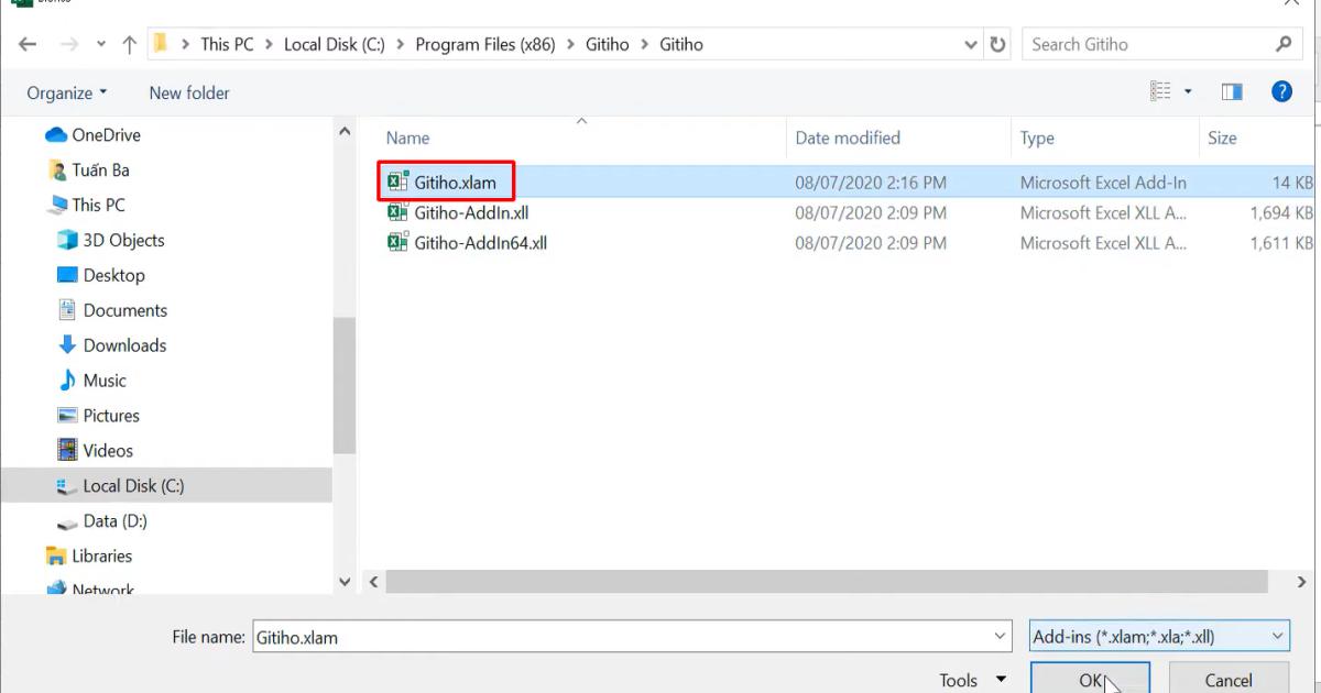 Cách cài đặt add-in Excel Gitiho để xử lý dữ liệu Excel cực nhanh