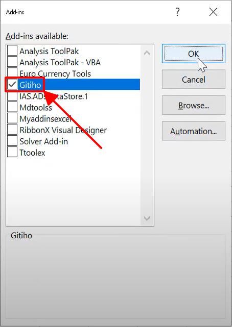 Cách cài đặt add-in Excel Gitiho để xử lý dữ liệu Excel cực nhanh