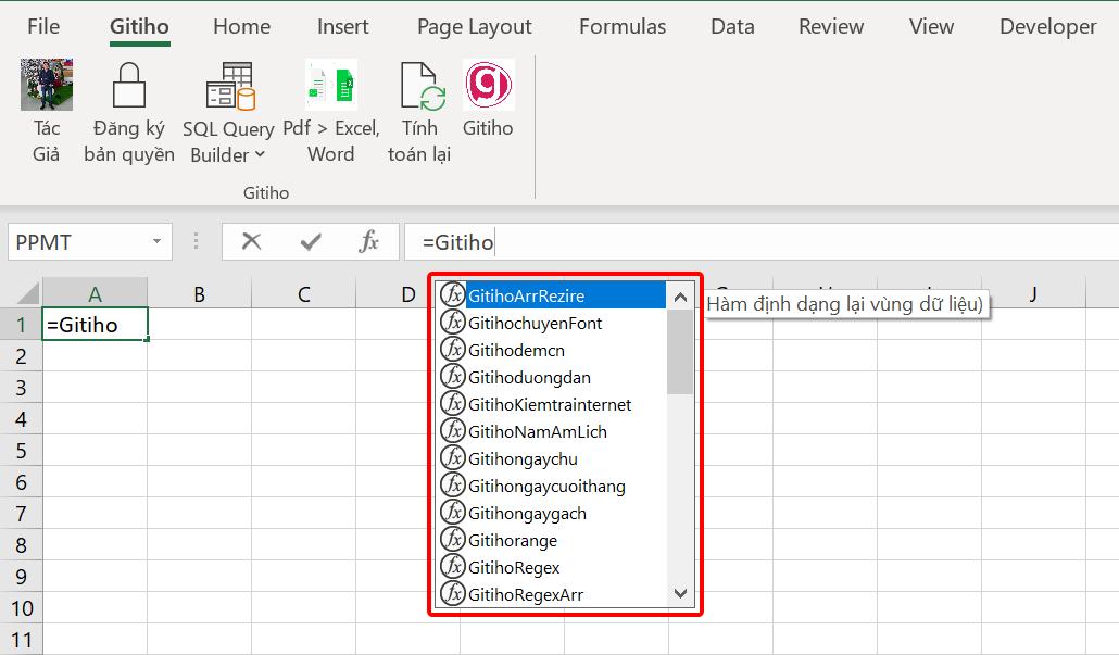 Cách cài đặt add-in Excel Gitiho để xử lý dữ liệu Excel cực nhanh