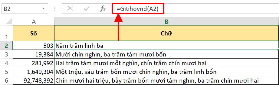 Hướng dẫn đổi số thành chữ trên Excel chỉ trong một nốt nhạc